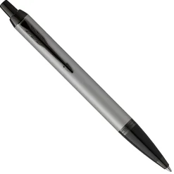 Parker® IM Ballpoint Pen, Medium Point, 0.7 mm, Matte Gray/Black Barrel, Blue Ink