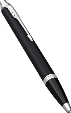 Parker® IM Ballpoint Pen, Medium Point, 0.7 mm, Matte Black/Chrome Barrel, Blue Ink