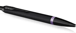 Parker® IM Ballpoint Pen, Medium Point, 0.7 mm, Satin Black/Amethyst Purple Barrel, Blue Ink