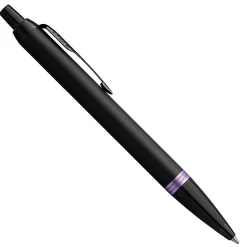 Parker® IM Ballpoint Pen, Medium Point, 0.7 mm, Satin Black/Amethyst Purple Barrel, Blue Ink