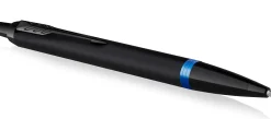 Parker® IM Ballpoint Pen, Medium Point, 0.7 mm, Satin Black/Marine Blue Barrel, Blue Ink