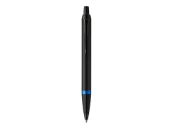 Parker® IM Ballpoint Pen, Medium Point, 0.7 mm, Satin Black/Marine Blue Barrel, Blue Ink