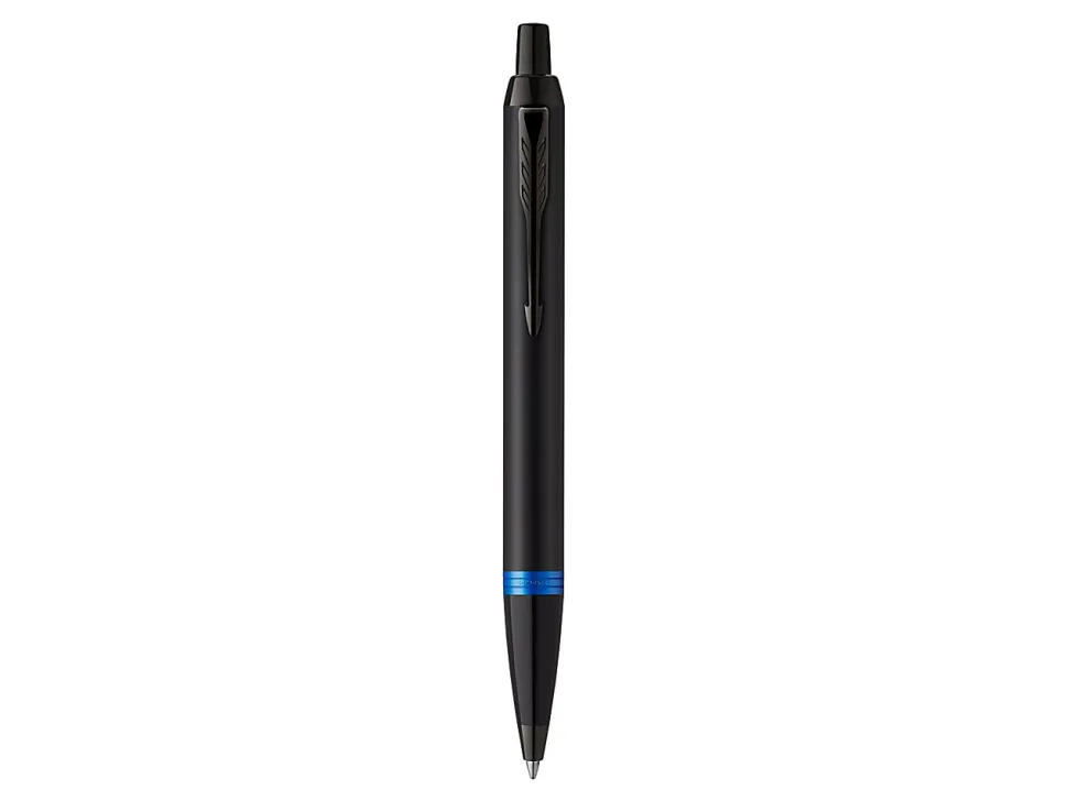 Parker® IM Ballpoint Pen, Medium Point, 0.7 mm, Satin Black/Marine Blue Barrel, Blue Ink