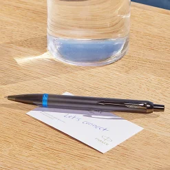 Parker® IM Ballpoint Pen, Medium Point, 0.7 mm, Satin Black/Marine Blue Barrel, Blue Ink