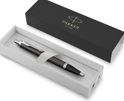 Parker® IM Ballpoint Pen, Medium Point, 0.7 mm, Dark Espresso Barrel, Blue Ink