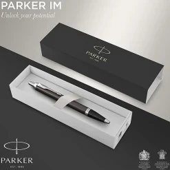 Parker® IM Ballpoint Pen, Medium Point, 0.7 mm, Dark Espresso Barrel, Blue Ink