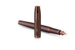 Parker IM Monochrome Fountain Pen, Burgundy Finish and Trims, Medium Point, Blue Ink, Gift Box