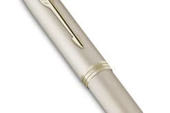 Parker IM Monochrome Fountain Pen, Champagne Finish and Trims, Medium Point, Blue Ink, Gift Box