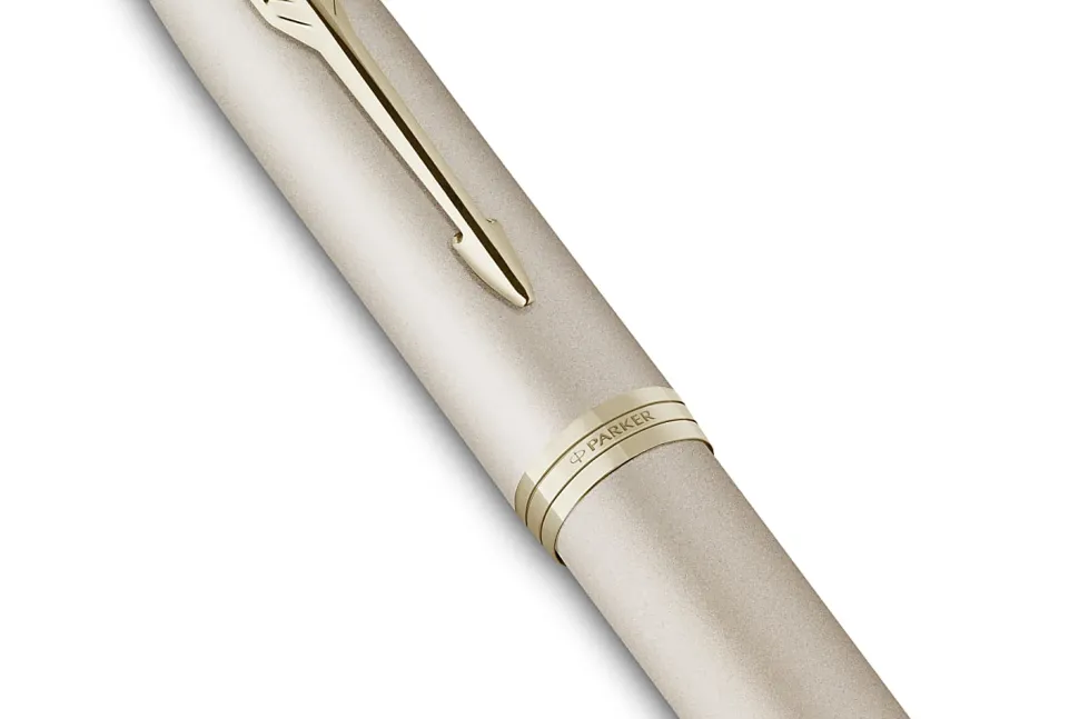 Parker IM Monochrome Fountain Pen, Champagne Finish and Trims, Medium Point, Blue Ink, Gift Box