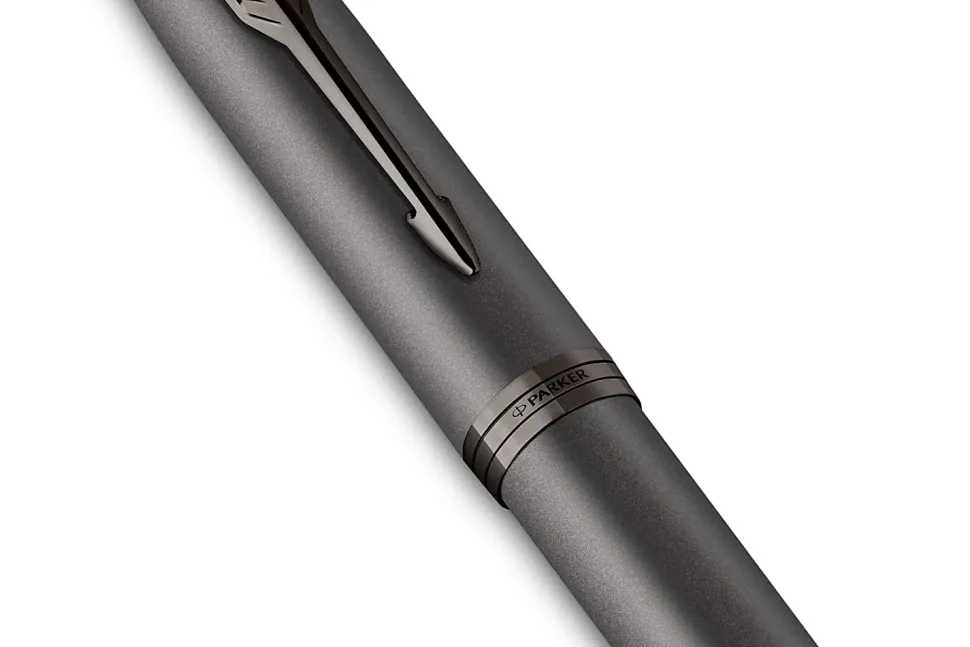 Parker IM Monochrome Fountain Pen, Blue Ink, Gun Metal Finish and Trims, Medium Point, Gift Box