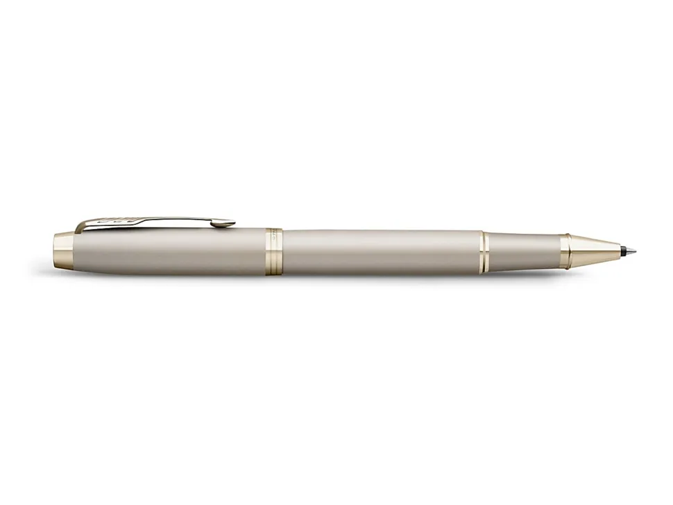 Parker IM Monochrome RollerBall® Pen, Champagne Finish and Trims, Fine Point, Black Ink, Gift Box
