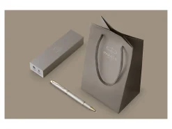 Parker IM Monochrome RollerBall® Pen, Champagne Finish and Trims, Fine Point, Black Ink, Gift Box