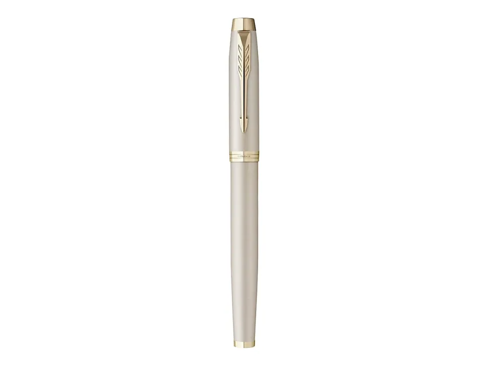 Parker IM Monochrome RollerBall® Pen, Champagne Finish and Trims, Fine Point, Black Ink, Gift Box