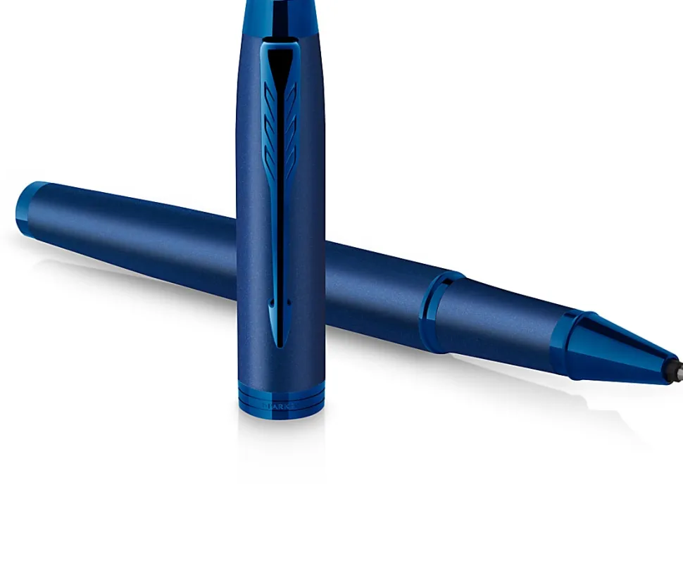 Parker® IM Rollerball Pen, Fine Point, 0.5 mm, Monochrome Blue Barrel, Black Ink