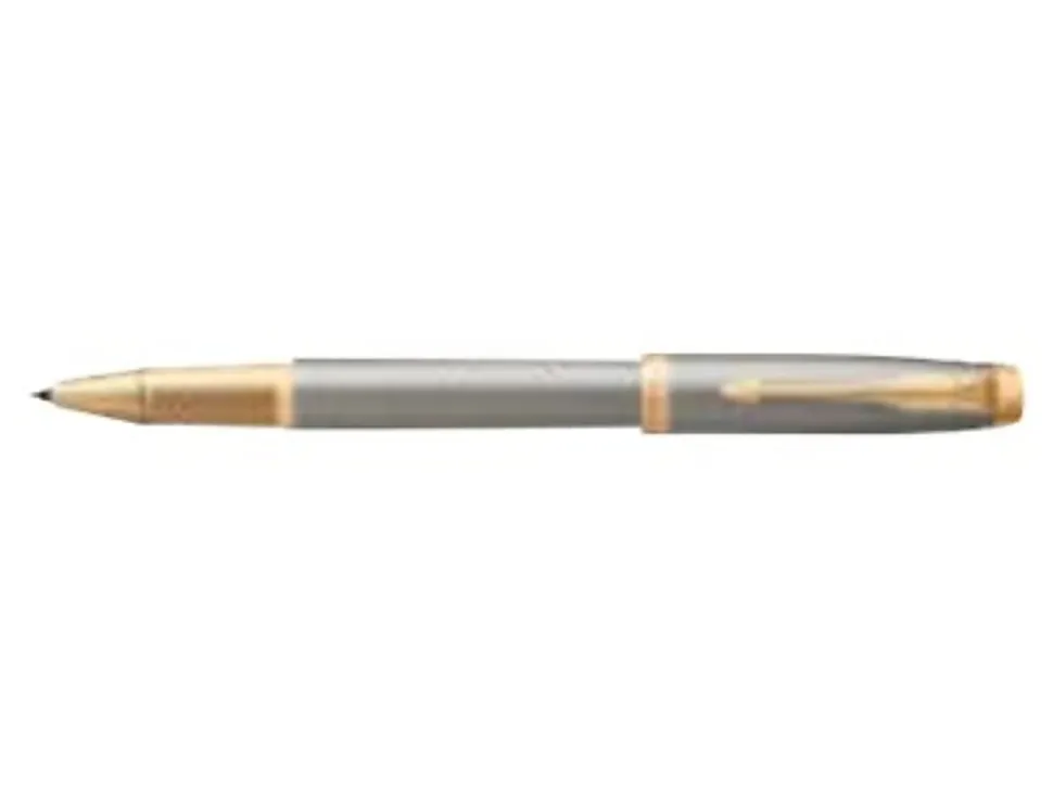 Parker® IM Rollerball Pen, Fine Point, 0.5 mm, Black/Gold Barrel, Black Ink