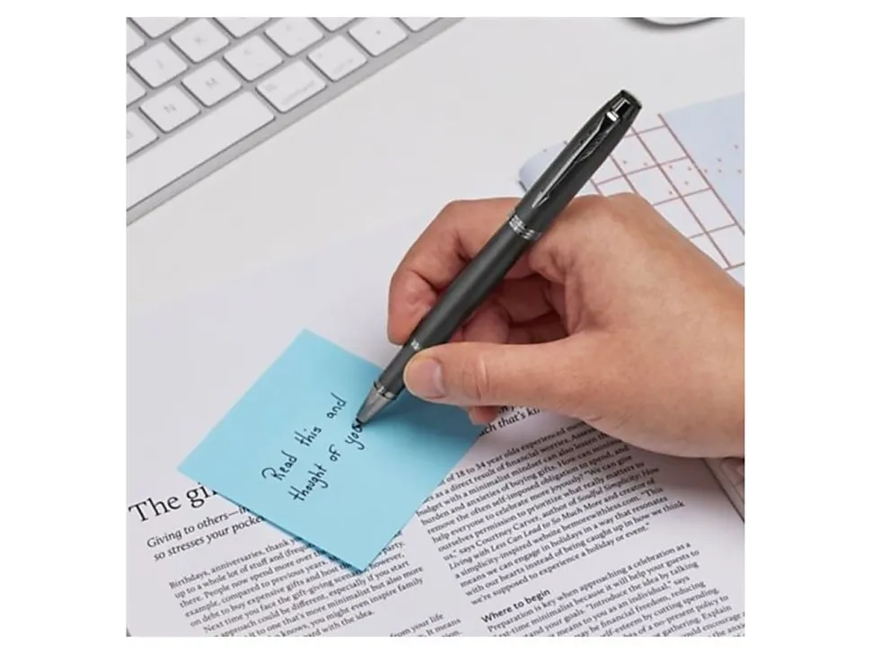Parker® IM Rollerball Pen, Fine Point, 0.5 mm, Titanium Gunmetal Barrel, Black Ink