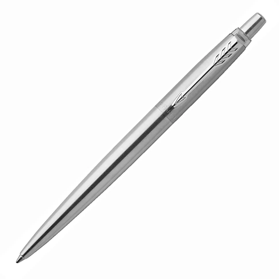 Parker® Jotter Ballpoint Pen, Medium Point, 0.7 mm, Stainless Steel Barrel, Black Ink