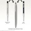 Parker® Jotter™ Ballpoint Pen, Medium Point, 0.7 mm, Stainless Steel Barrel, Blue Ink