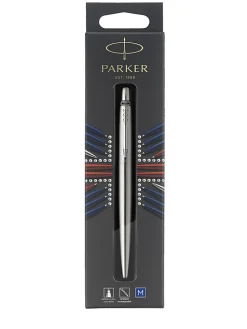 Parker® Jotter™ Ballpoint Pen, Medium Point, 0.7 mm, Stainless Steel Barrel, Blue Ink