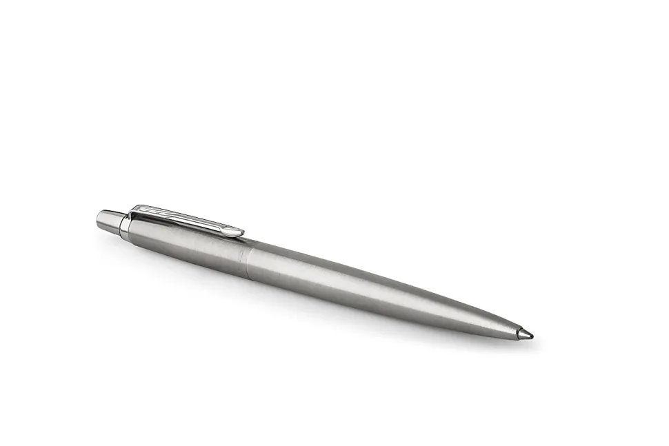 Parker® Jotter™ Ballpoint Pen, Medium Point, 0.7 mm, Stainless Steel Barrel, Blue Ink