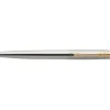 Parker® Jotter Ballpoint Pen, Medium Point, 0.7 mm, Silver/Gold Tone Barrel, Blue Ink