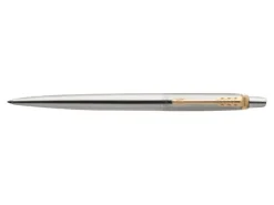 ParkerĀ® Jotter Ballpoint Pen, Medium Point, 0.7 mm, Silver/Gold Tone Barrel, Blue Ink