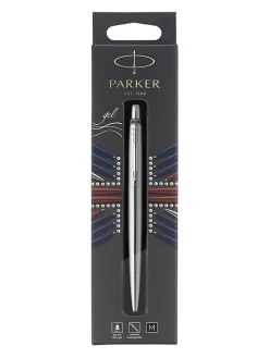 Parker® Jotter Gel Pen, Medium Point, 0.7 mm, Stainless-Steel/Chrome Barrel, Black Ink