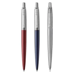 ParkerĀ® Jotter London Trio Discovery Set, Medium Point, 0.7 mm, Assorted Barrel, Assorted Ink, Set Of 3