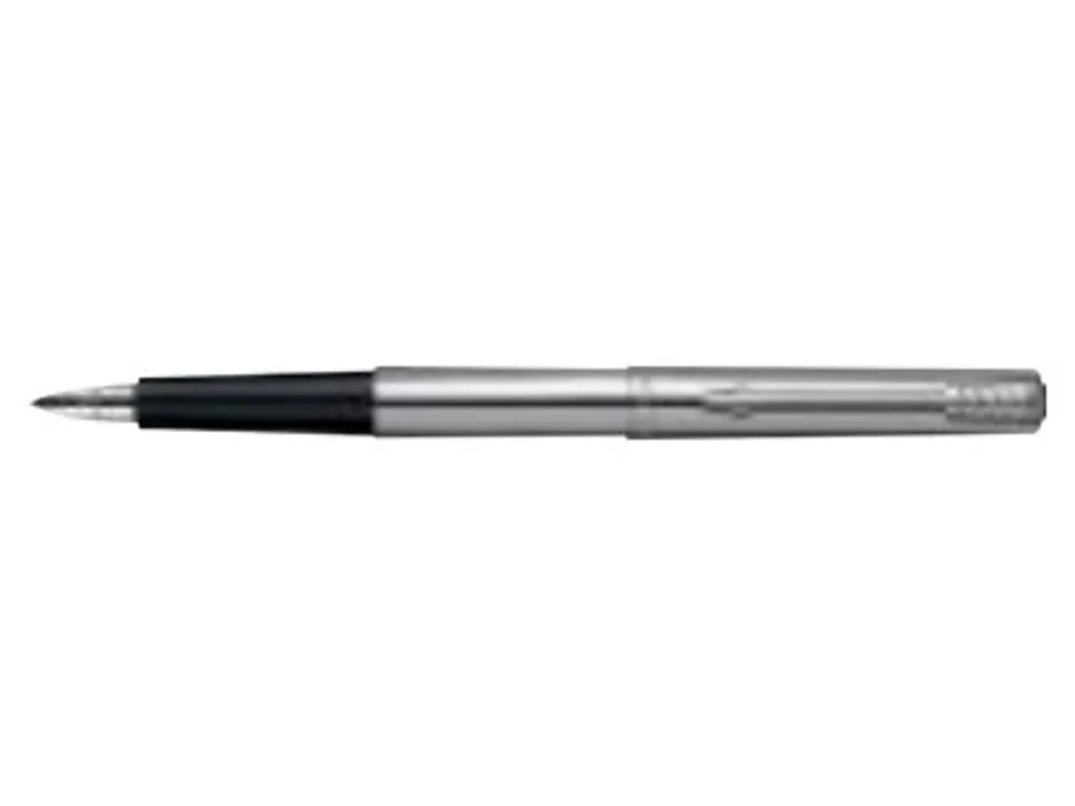 Parker® Jotter Stainless-Steel Fountain Pen, Medium Point, Silver Barrel, Blue Ink