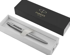 ParkerĀ® Jotter XL Ballpoint Pen, Medium Point, 0.7 mm, Silver Barrel, Blue Ink