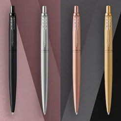 Parker® Jotter XL Ballpoint Pen, Medium Point, 0.7 mm, Monochrome Matte Gold Barrel, Blue Ink
