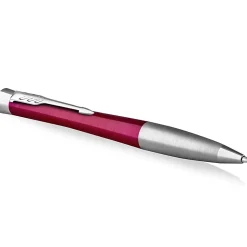 ParkerĀ® Urban Ballpoint Pen, Medium Point, 0.7 mm, Vibrant Magenta Barrel, Blue Ink