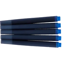 Parker Washable Ink Cartridges, Blue Ink, Pack Of 5