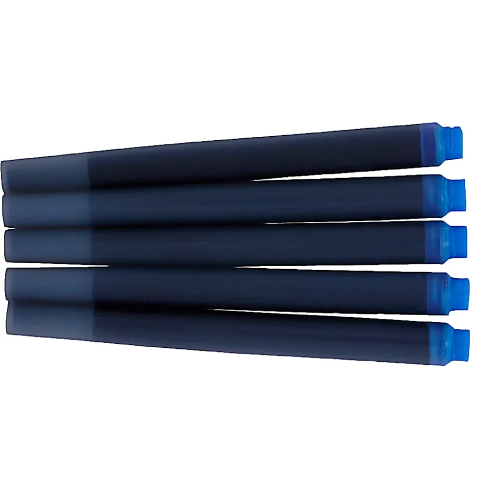 Parker Washable Ink Cartridges, Blue Ink, Pack Of 5