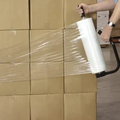 Partners Brand Blown Hand Stretch Film, 80 Gauge, 15" x 1500', Clear , Pack Of 4