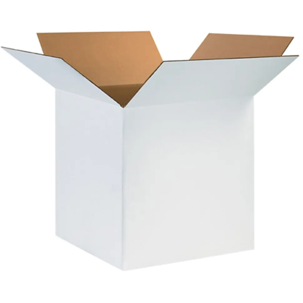 Partners Brand Brand Corrugated Boxes 24" x 24" x 24", White, Bundle of 10
