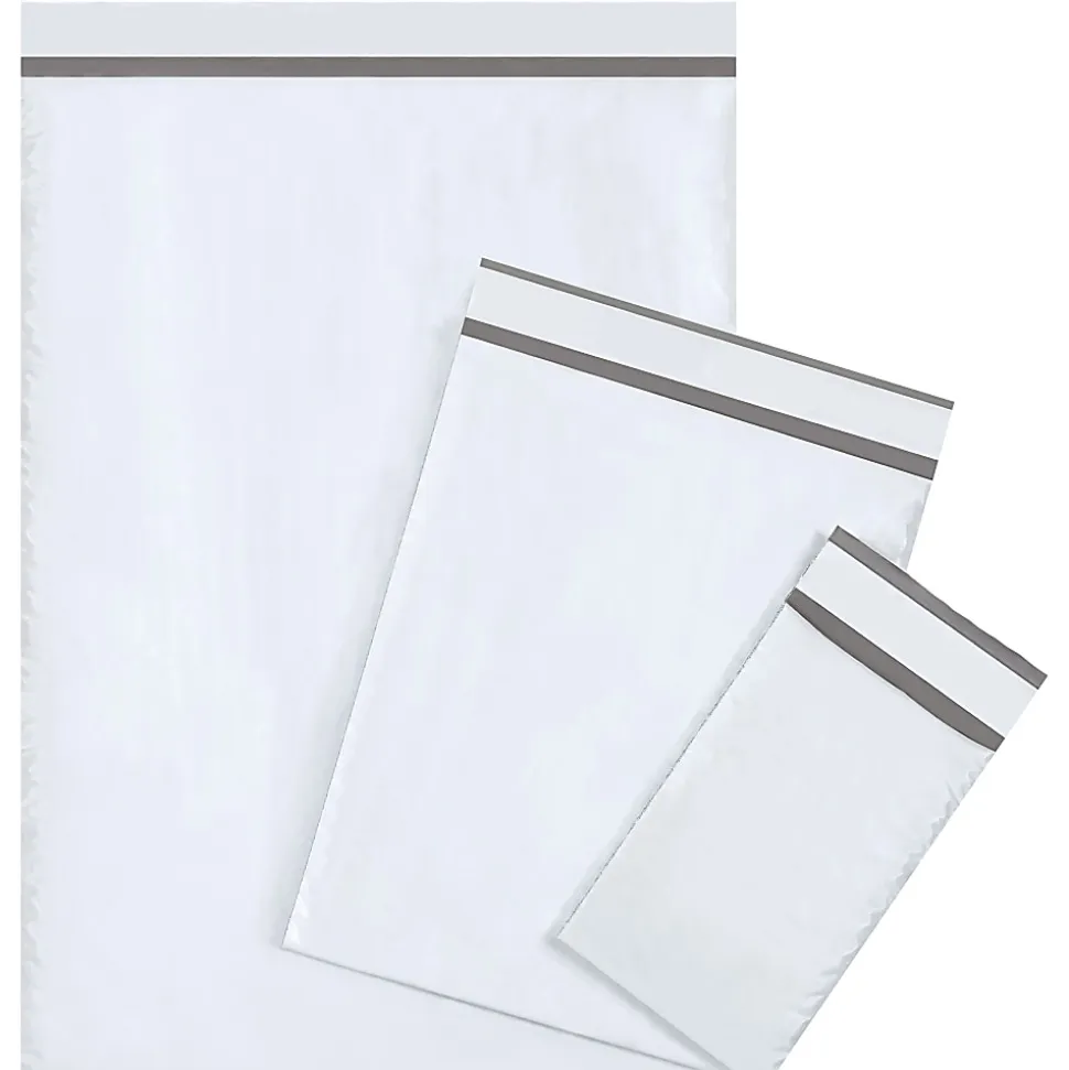 Partners Brand Bubble-Lined Poly Mailers, 14 1/4" x 20", White, Box Of 25