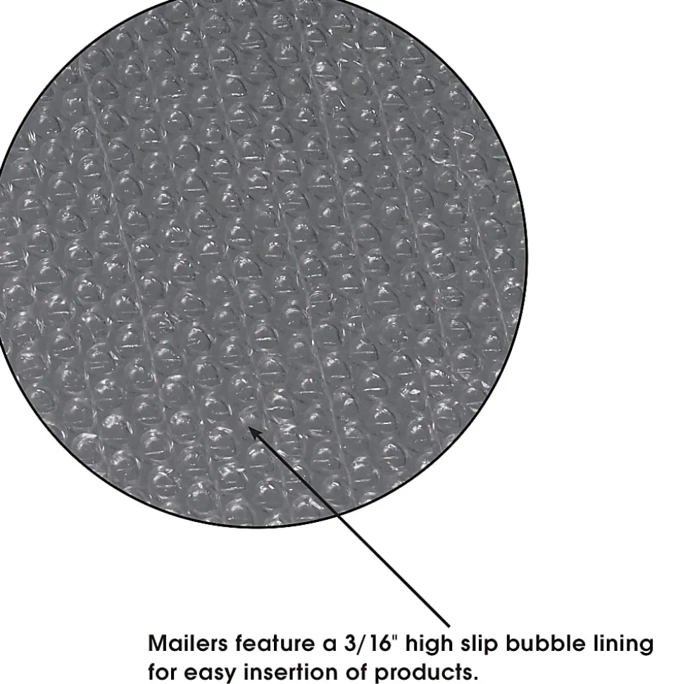 Partners Brand Bubble-Lined Poly Mailers, 14 1/4" x 20", White, Box Of 25