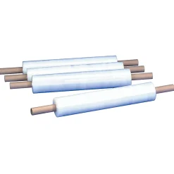 Partners Brand Cast Hand Stretch Film With Extended Cores, 90 Gauge, 15" x 1000', Pack Of 4