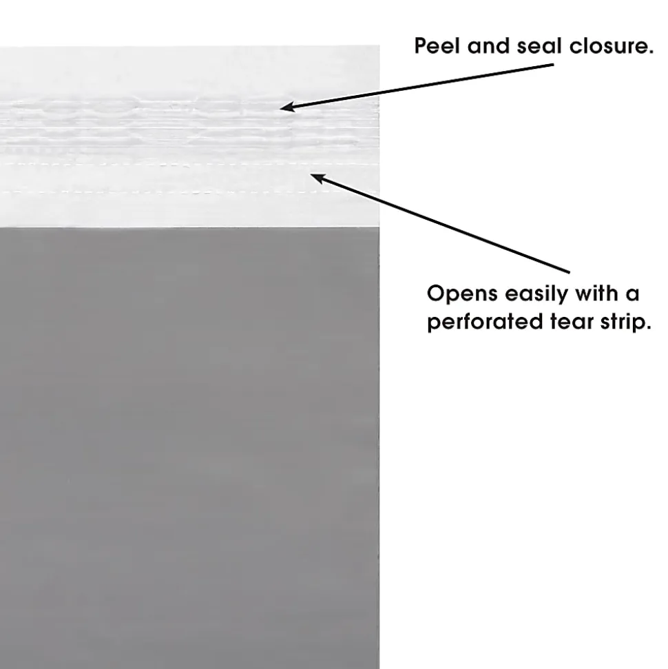 Partners Brand Clear View Poly Mailers, 9" x 12", Pack Of 500
