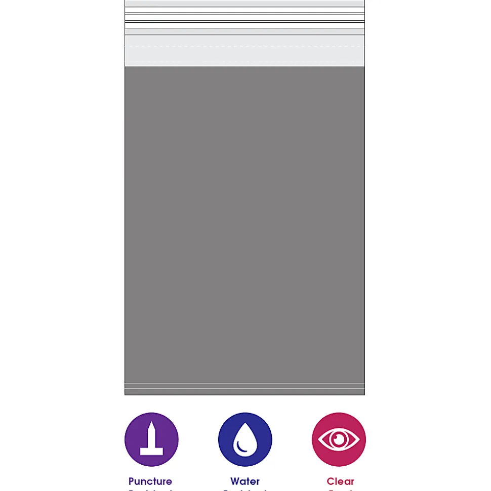 Partners Brand Clear View Poly Mailers, 9" x 12", Pack Of 500