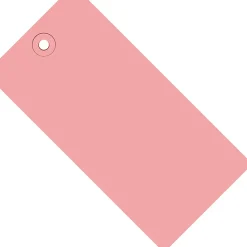 Partners Brand Color Shipping Tags, #7, 5 3/4" x 2 7/8", Pink, Box Of 1,000