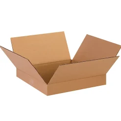 Partners Brand Corrugated Boxes, Flat, 2"H x 13"W x 13"D, Kraft, Pack Of 25