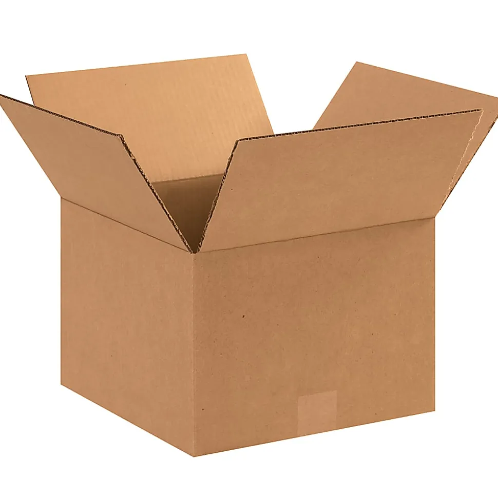 Partners Brand Corrugated Boxes, 12" x 12" x 8", Kraft, Pack Of 25