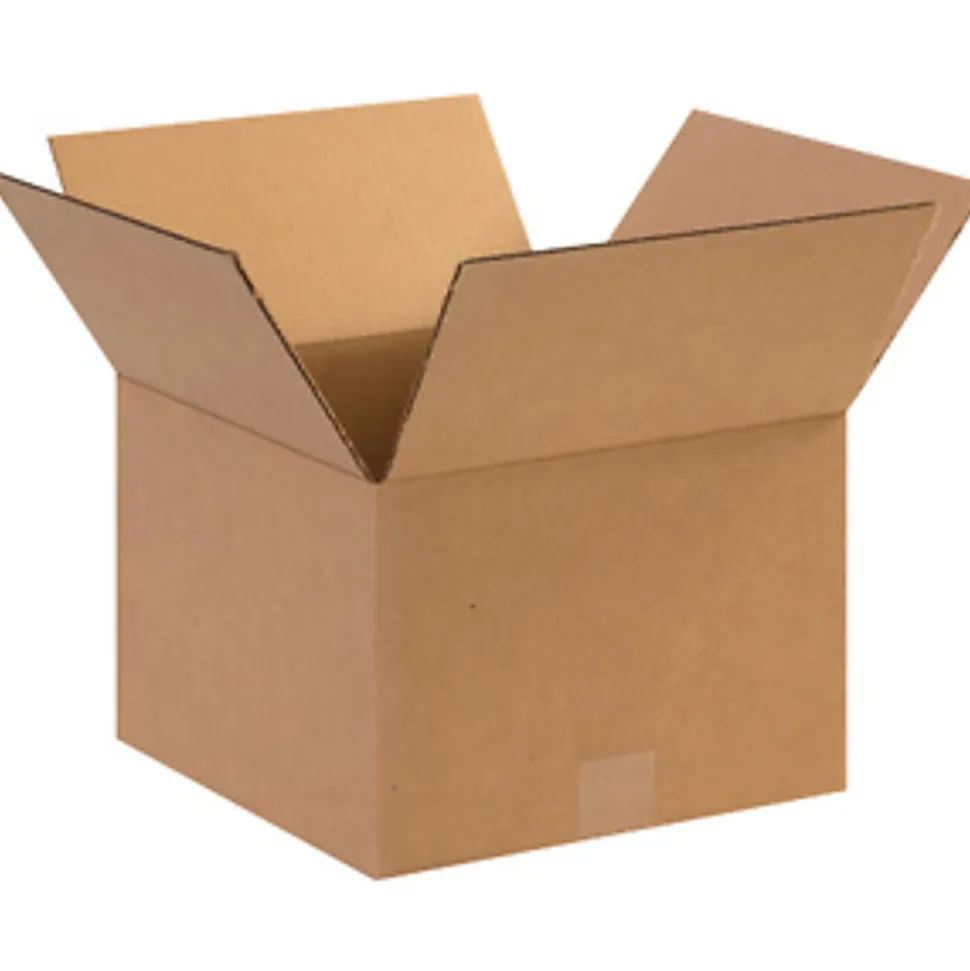 Partners Brand Corrugated Boxes, 12" x 12" x 8", Kraft, Pack Of 25