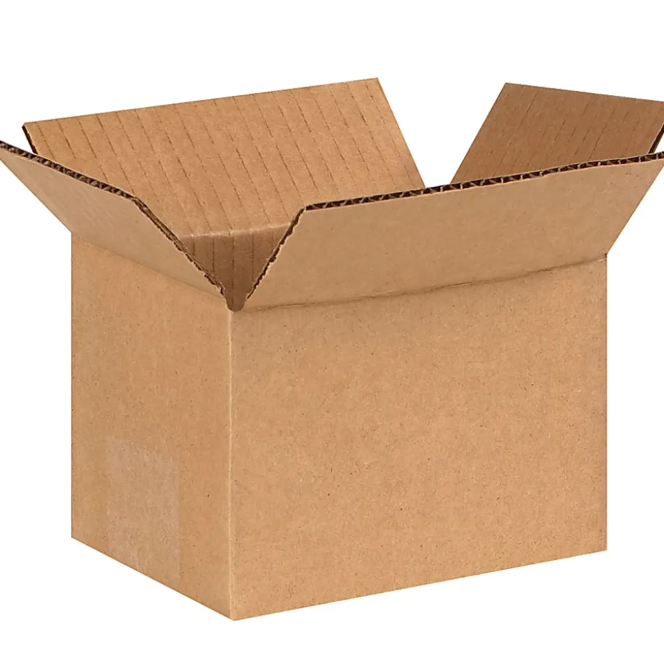 Partners Brand Corrugated Boxes, 6" x 4" x 4", Kraft, Pack Of 25