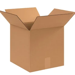 Partners Brand Corrugated Boxes, 12"L x 12"W x 12"H, Kraft, Pack Of 25