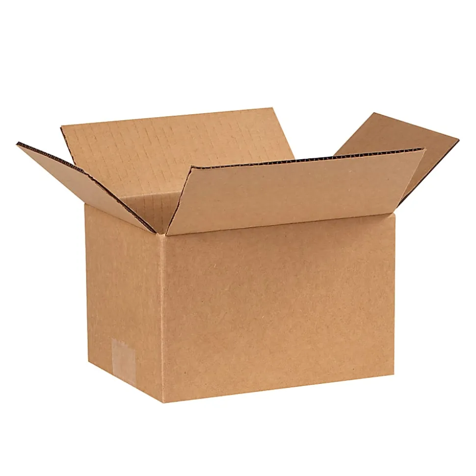 Partners Brand Corrugated Boxes, 8" x 6" x 5", Kraft, Pack Of 25