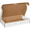 Partners Brand Corrugated Carrying Cases, 24" x 14" x 4", White, Pack Of 10