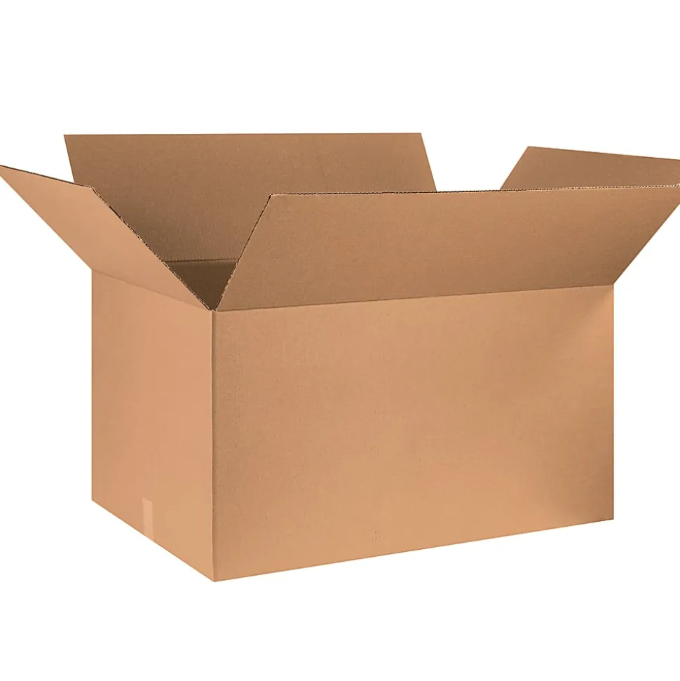 Partners Brand Corrugated Cartons, 36" x 24" x 20", Kraft, Pack Of 5